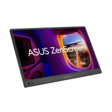 ASUS ZenScreen 16” Portable USB Monitor (MB169CK) - Full HD, IPS, Dual USB-C, Mini-HDMI, Eye Care, Flicker Free, Blue Light Filter, Anti-Glare Surface, 360° Kickstand
